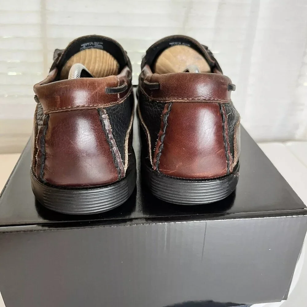 Sperry Tremont Loafers Boat Shoes Mens Size 11.5‎ M Two-Tone Brown / Black GUC!
